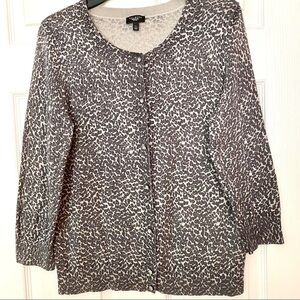 Talbots animal print cardigan Large petite
C